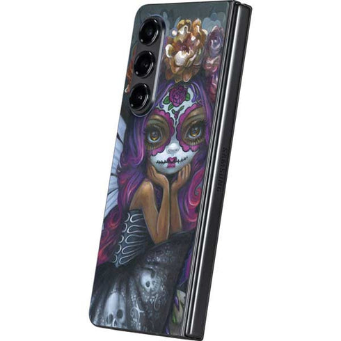 Day of the Dead Gothic Skull Fairy by Jasmine Becket-Griffith Galaxy Z Fold5 5G Skin