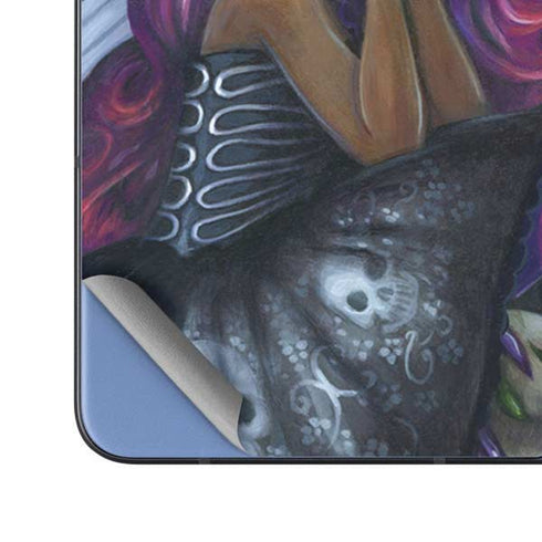 Day of the Dead Gothic Skull Fairy by Jasmine Becket-Griffith Galaxy Z Fold5 5G Skin