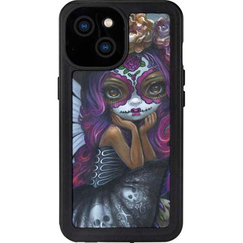 Day of the Dead Gothic Skull Fairy by Jasmine Becket-Griffith iPhone 15 Waterproof Case