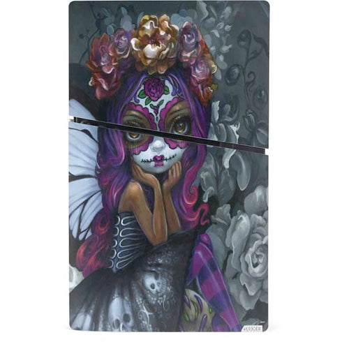 Day of the Dead Gothic Skull Fairy by Jasmine Becket-Griffith PS5 Slim Digital Edition Console Skin