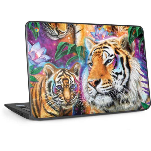 Daydream Galaxy Tigers by Sheena Pike HP Chromebook Skin