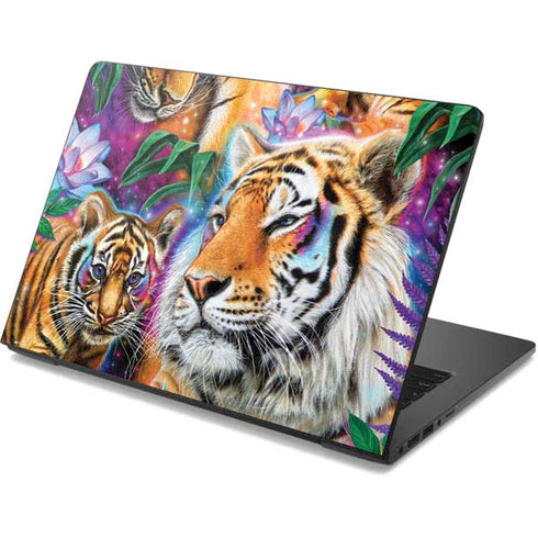 Daydream Galaxy Tigers by Sheena Pike Dell Chromebook Skin