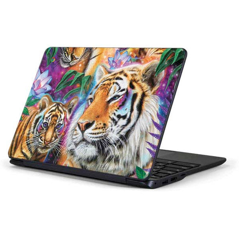 Daydream Galaxy Tigers by Sheena Pike Samsung Chromebook Skin
