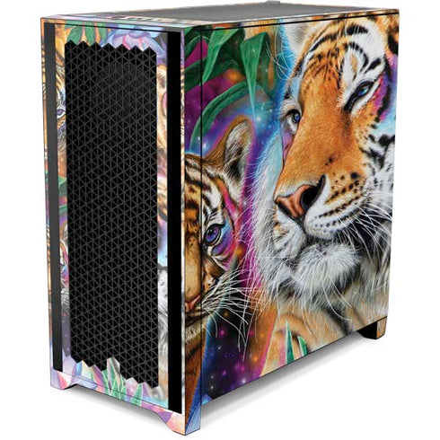 Daydream Galaxy Tigers by Sheena Pike Corsair 4000D Tempered Glass Mid-Tower ATX Case Skin