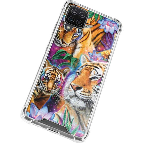 Daydream Galaxy Tigers by Sheena Pike Galaxy A12 Clear Case