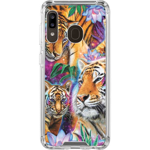 Daydream Galaxy Tigers by Sheena Pike Galaxy A30 Clear Case