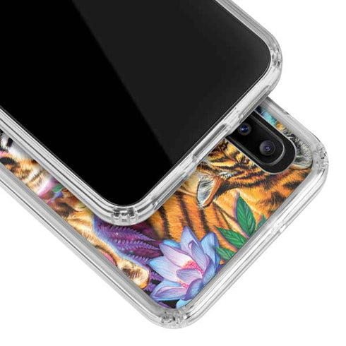 Daydream Galaxy Tigers by Sheena Pike Galaxy A30 Clear Case