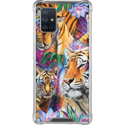 Daydream Galaxy Tigers by Sheena Pike Galaxy A71 5G Clear Case
