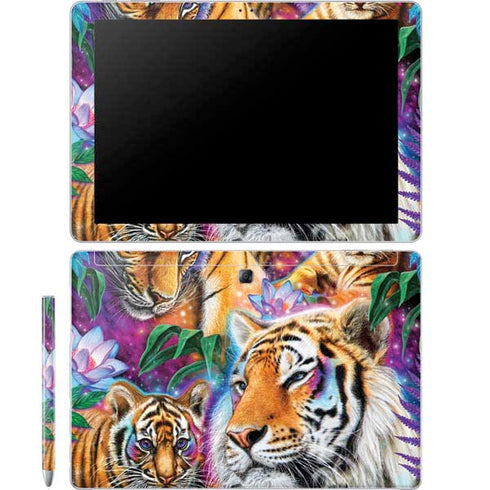 Daydream Galaxy Tigers by Sheena Pike Galaxy Book 12in Skin