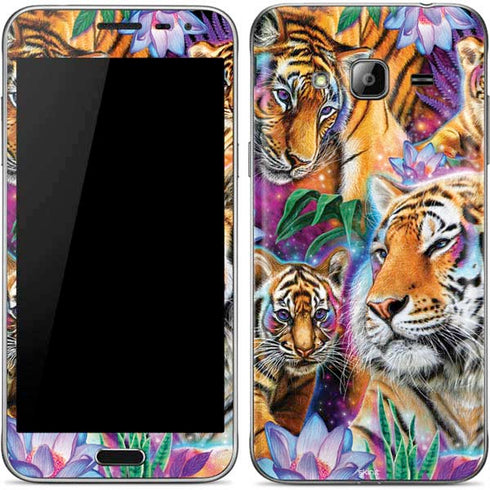 Daydream Galaxy Tigers by Sheena Pike Galaxy J3 Skin
