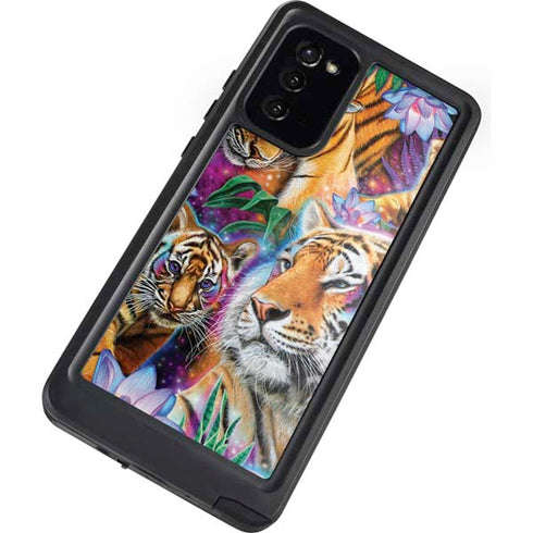 Daydream Galaxy Tigers by Sheena Pike Galaxy Note20 5G Waterproof Case