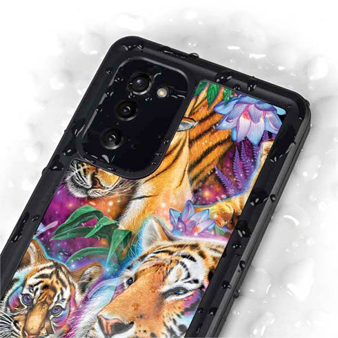 Daydream Galaxy Tigers by Sheena Pike Galaxy Note20 5G Waterproof Case