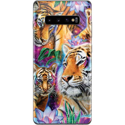 Daydream Galaxy Tigers by Sheena Pike Galaxy S10 Plus Skin