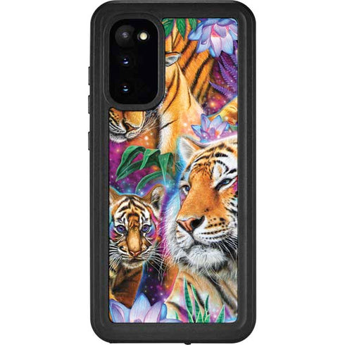 Daydream Galaxy Tigers by Sheena Pike Galaxy S20 Waterproof Case