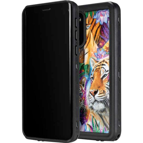 Daydream Galaxy Tigers by Sheena Pike Galaxy S20 Waterproof Case