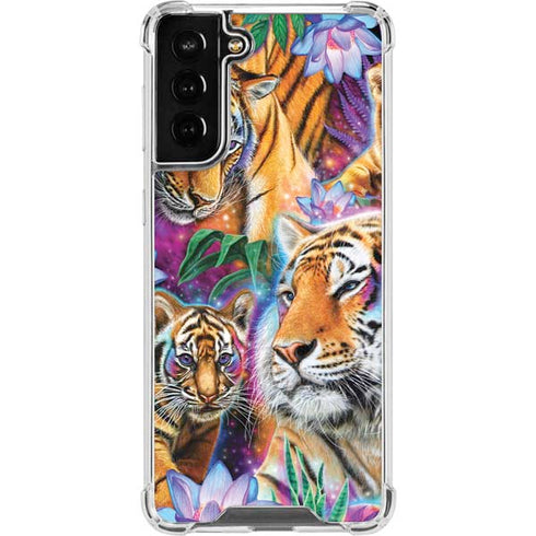 Daydream Galaxy Tigers by Sheena Pike Galaxy S21 FE Clear Case