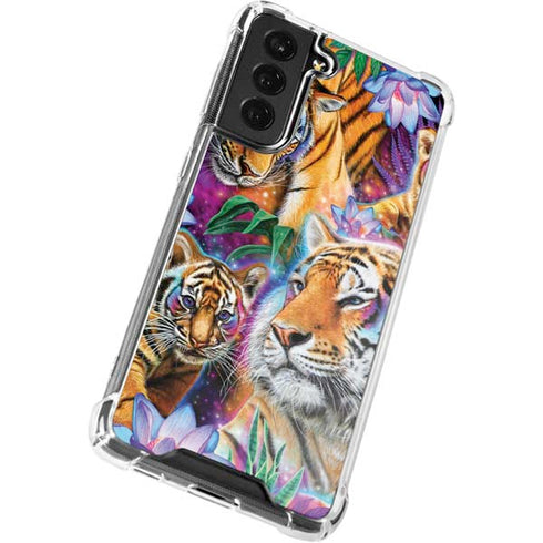 Daydream Galaxy Tigers by Sheena Pike Galaxy S21 FE Clear Case