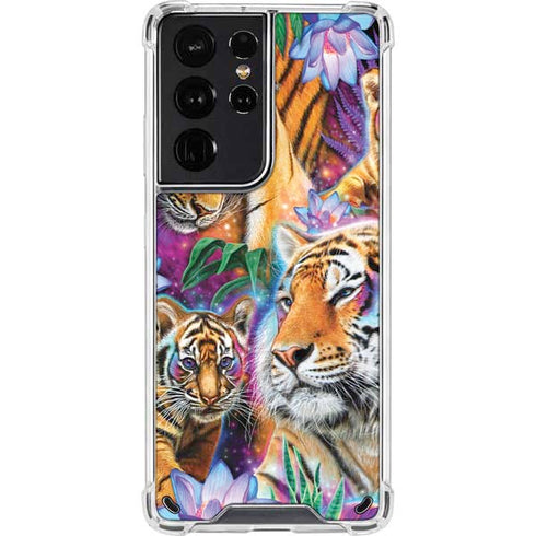 Daydream Galaxy Tigers by Sheena Pike Galaxy S21 Ultra 5G Clear Case
