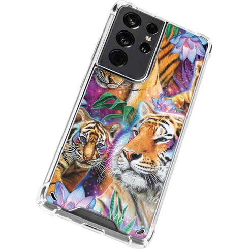 Daydream Galaxy Tigers by Sheena Pike Galaxy S21 Ultra 5G Clear Case