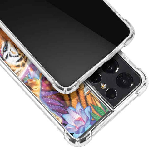 Daydream Galaxy Tigers by Sheena Pike Galaxy S21 Ultra 5G Clear Case
