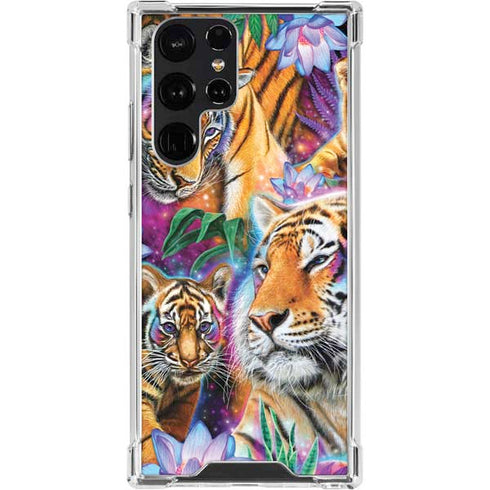 Daydream Galaxy Tigers by Sheena Pike Galaxy S22 Ultra Clear Case