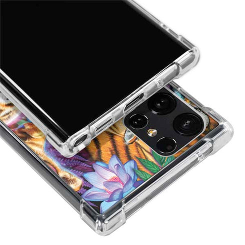 Daydream Galaxy Tigers by Sheena Pike Galaxy S22 Ultra Clear Case