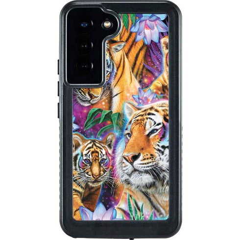 Daydream Galaxy Tigers by Sheena Pike Galaxy S23 Plus Waterproof Case