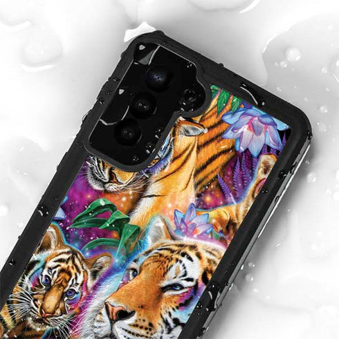 Daydream Galaxy Tigers by Sheena Pike Galaxy S23 Plus Waterproof Case