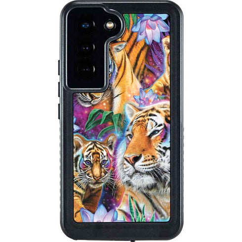 Daydream Galaxy Tigers by Sheena Pike Galaxy S23 Waterproof Case