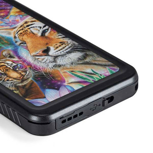 Daydream Galaxy Tigers by Sheena Pike Galaxy S23 Waterproof Case