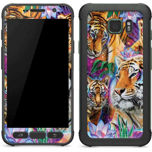 Daydream Galaxy Tigers by Sheena Pike Galaxy S7 Active Skin