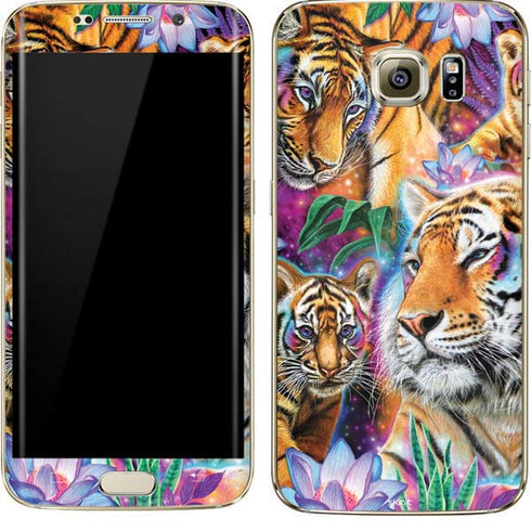 Daydream Galaxy Tigers by Sheena Pike Galaxy S7 Edge Skin