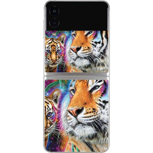 Daydream Galaxy Tigers by Sheena Pike Galaxy Z Flip3 5G Skin