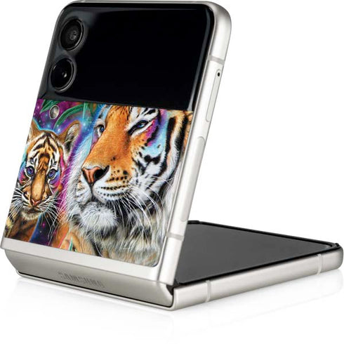 Daydream Galaxy Tigers by Sheena Pike Galaxy Z Flip3 5G Skin