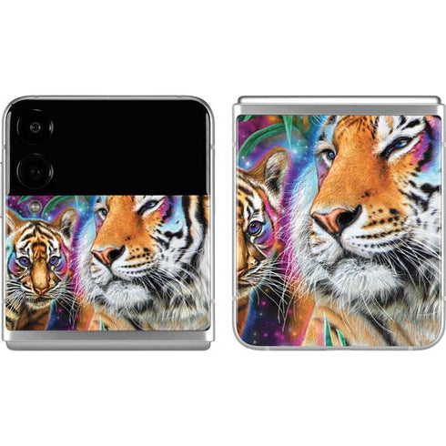 Daydream Galaxy Tigers by Sheena Pike Galaxy Z Flip4 5G Skin