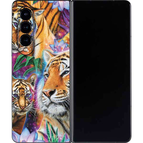 Daydream Galaxy Tigers by Sheena Pike Galaxy Z Fold4 5G Skin