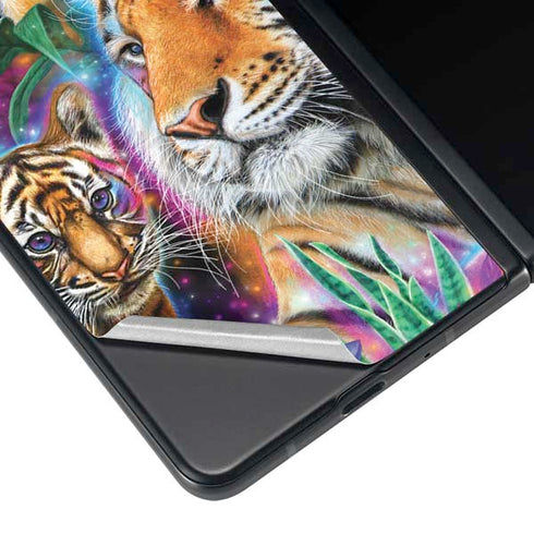 Daydream Galaxy Tigers by Sheena Pike Galaxy Z Fold4 5G Skin
