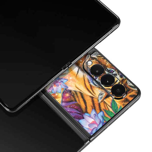 Daydream Galaxy Tigers by Sheena Pike Galaxy Z Fold4 5G Skin