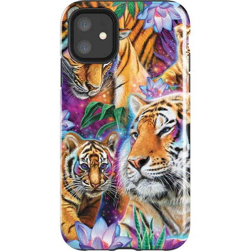 Daydream Galaxy Tigers by Sheena Pike iPhone 11 Impact Case