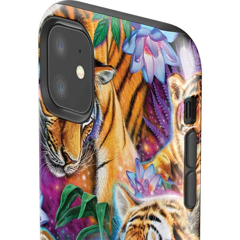 Daydream Galaxy Tigers by Sheena Pike iPhone 11 Impact Case