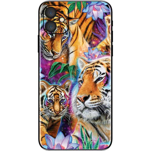 Daydream Galaxy Tigers by Sheena Pike iPhone 11 Skin