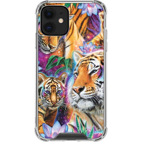 Daydream Galaxy Tigers by Sheena Pike iPhone 12 Clear Case