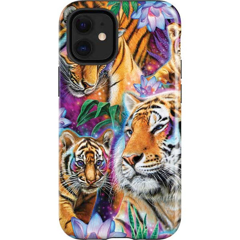 Daydream Galaxy Tigers by Sheena Pike iPhone 12 Mini Impact Case
