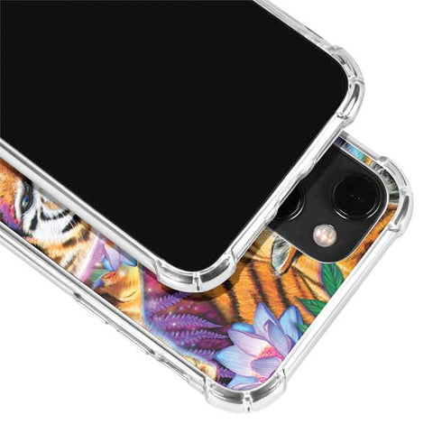 Daydream Galaxy Tigers by Sheena Pike iPhone 13 Mini Clear Case
