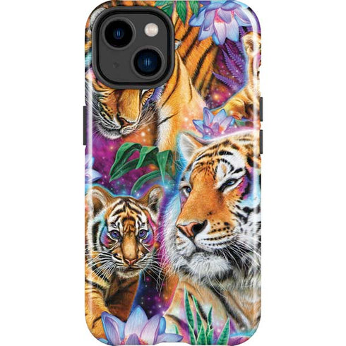 Daydream Galaxy Tigers by Sheena Pike iPhone 14 Plus Impact Case