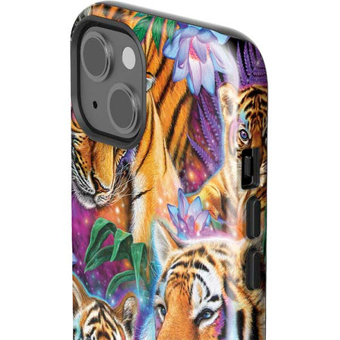Daydream Galaxy Tigers by Sheena Pike iPhone 14 Plus Impact Case
