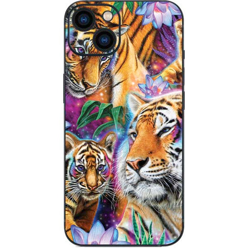 Daydream Galaxy Tigers by Sheena Pike iPhone 15 Plus Skin