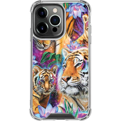 Daydream Galaxy Tigers by Sheena Pike iPhone 14 Pro Clear Case