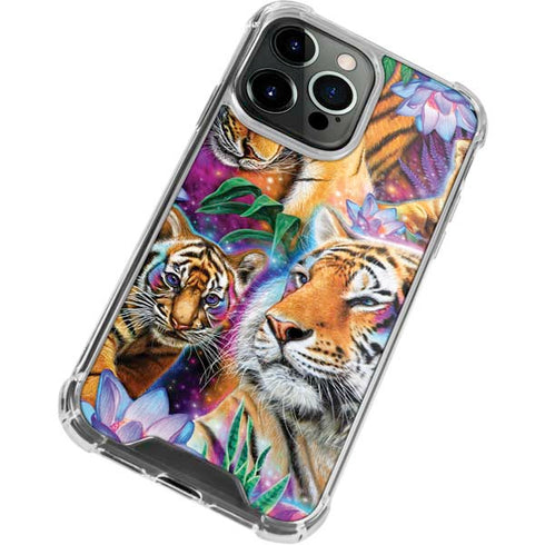 Daydream Galaxy Tigers by Sheena Pike iPhone 14 Pro Clear Case