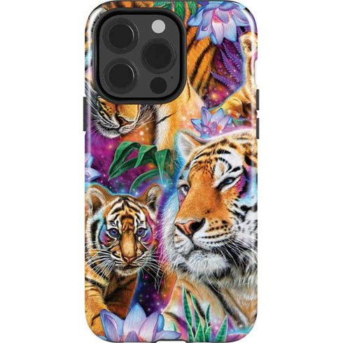 Daydream Galaxy Tigers by Sheena Pike iPhone 15 Pro Impact Case